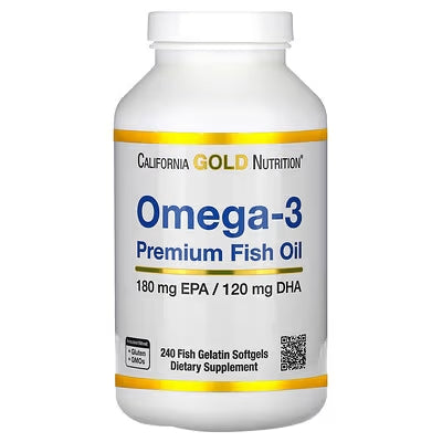 California Gold Nutrition, Omega-3 Premium Fish Oil, 100 Fish Gelatin Softgels