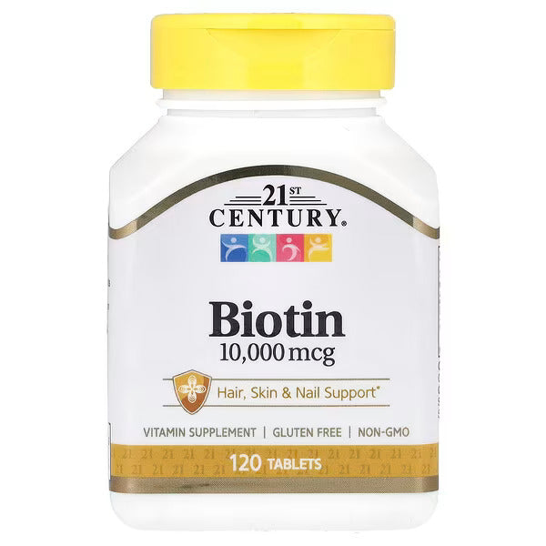 21st Century, Biotin, 10,000 mcg, 120 Tablets